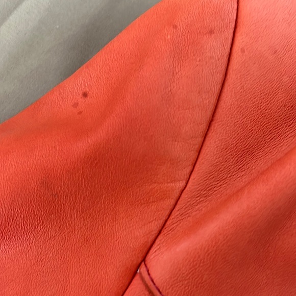 Artico Luxurious Orange Buttery Soft Sheepskin Leather Jacket **Sz 46/US Sz 10** - Picture 9 of 10